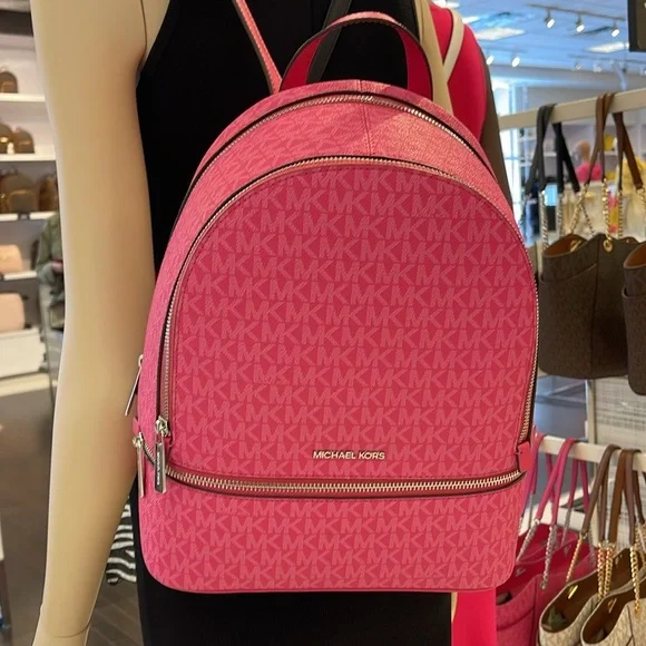 Michael Kors Rhea Medium Signature Logo Backpack
Dragonfruit
NWT - Picture 3 of 16